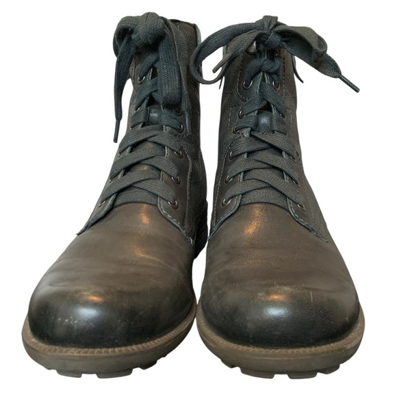 Rockport Cobb Hill Collection Boots Womens 7.5 Green Leather Army Combat Chukka - Picture 2 of 14